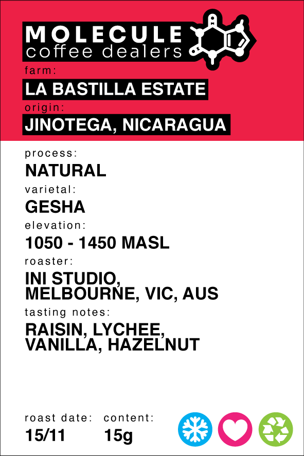 La Bastilla Estate - Jinotega, Nicaragua - Natural / INI Studio // 15g