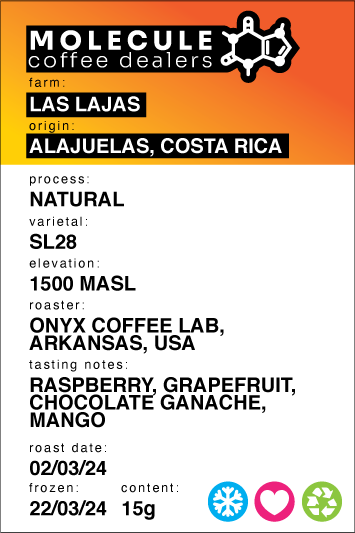 Las Lajas - Alajuela, Costa Rica  - Natural  / ONYX Coffee Lab // 15g